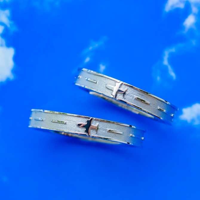 【手作り&オーダー】飛行機の結婚指輪
