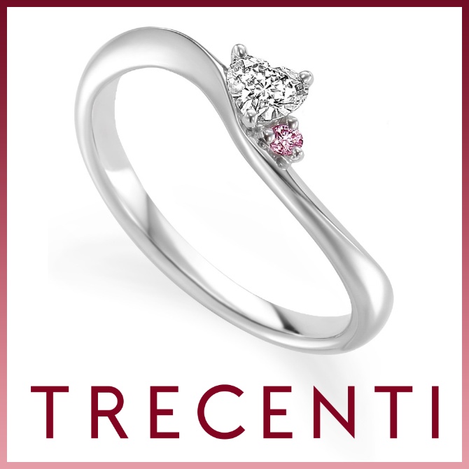 ◆トレセンテ ハート ダイヤモンド ネックレス&リング◆ TRECENTI（トレセンテ）【モダンハート】婚約指輪 | 結婚式場探しは